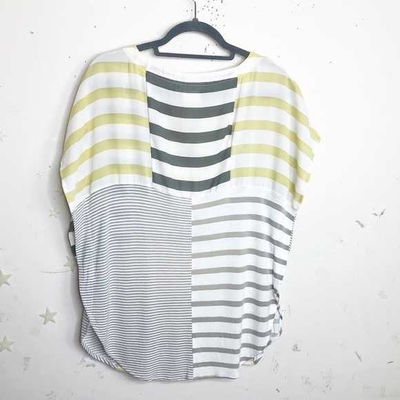 ONE September Anthropologie striped color block blouse - Picture 7 of 9